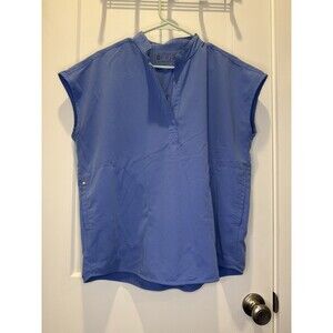 FIGS Technical Collection Blue Rafaela Scrub Top Women's Medium Nurse Healthcare